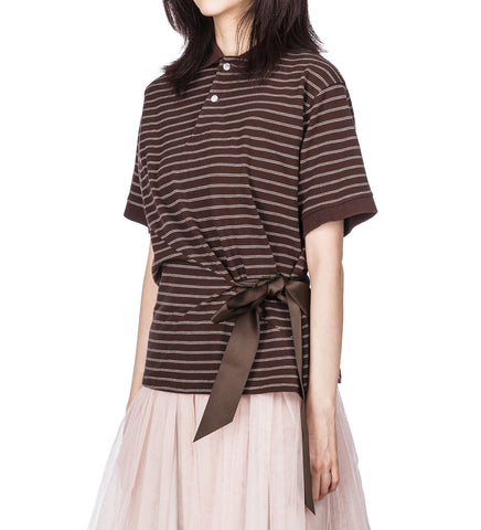 TIED POLO BROWN/CREAM