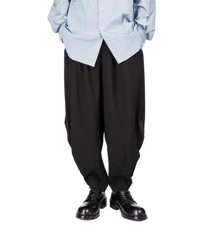 JOE WAISTBAND PLEASTS TROUSERS BLACK