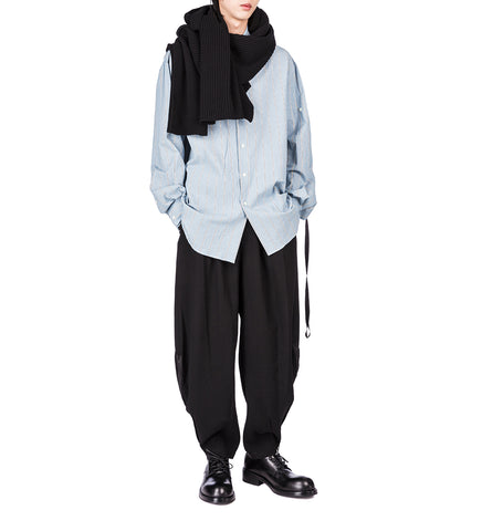 TEXAS DOUBLE SQUARE SCARF BLACK