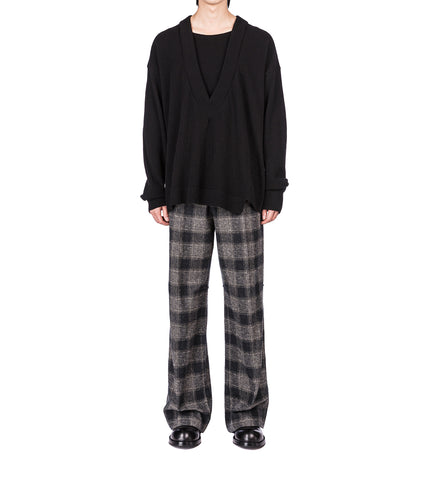JUNE KNEE DART TROUSERS BLACK/WHITE