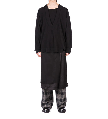 BARROW LONG WRAP SKIRT BLACK/BLACK