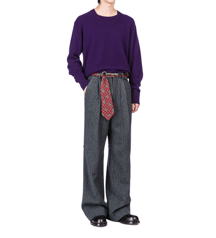 PARISH DOUBLE COLLAR CREWNECK JUMPER BLUEBERRY