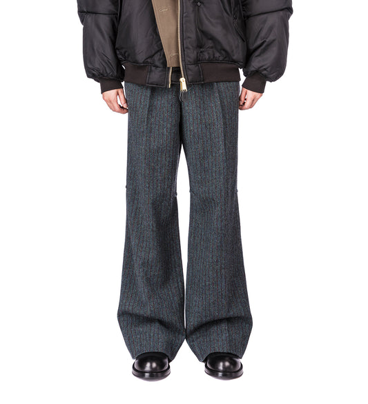 JUNE KNEE DART TROUSERS PETROL/RED