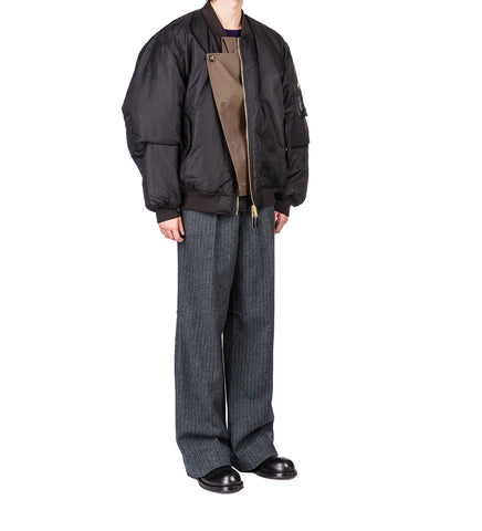 JUNE KNEE DART TROUSERS PETROL/RED