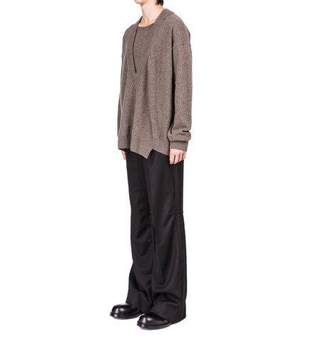 JUNE KNEE DART TROUSERS BLACK