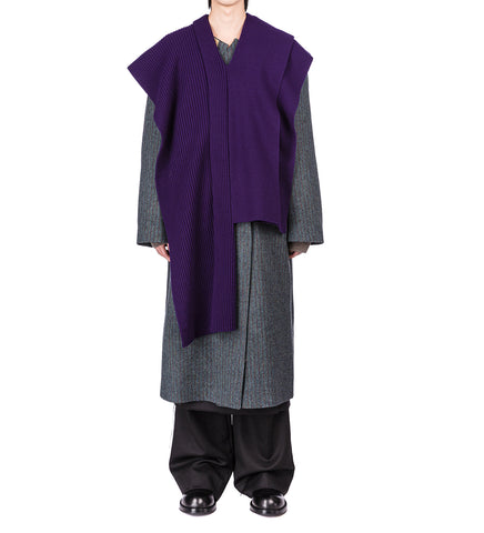 TEXAS DOUBLE SQUARE SCARF BLUEBERRY