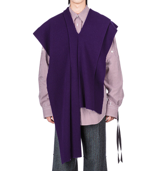 TEXAS DOUBLE SQUARE SCARF BLUEBERRY