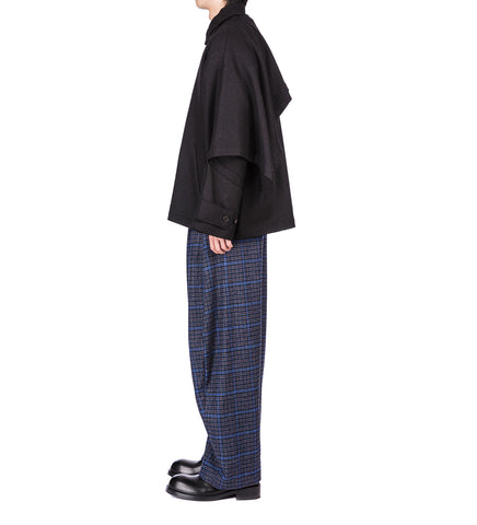 ONE PANTS BLUE WOOL CHECKS
