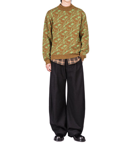 FROGPOND SWEATER MUSTARD BLURRED GREEN