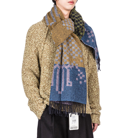 CROSS STITCH SCARF SPICE PURPLE MULTI CROSS