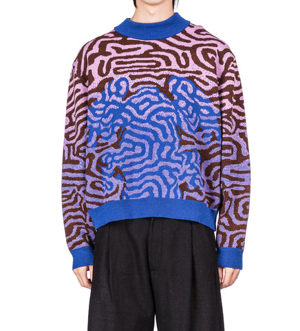 LABYRINTH SWEATER BLUE FROG