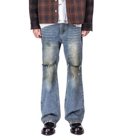 DENIM FLARE JEANS LIGHT INDIGO
