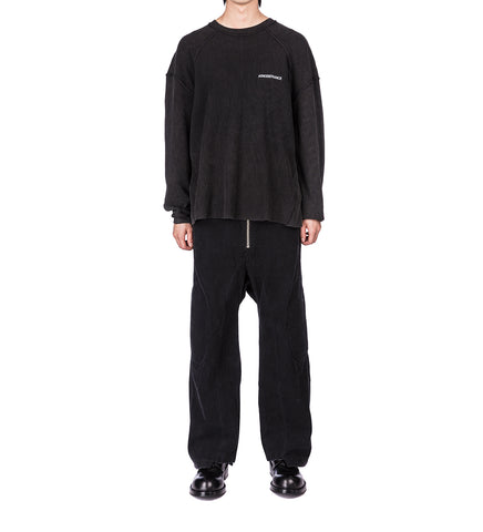 CANVAS BIKER PANTS WASHED BLACK