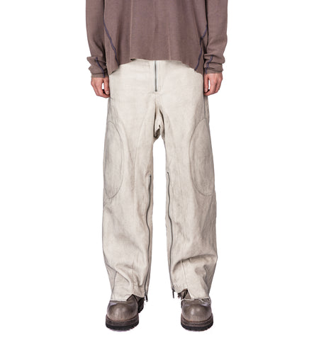 DIRTY CANVAS BIKER PANTS DIRTY WHITE