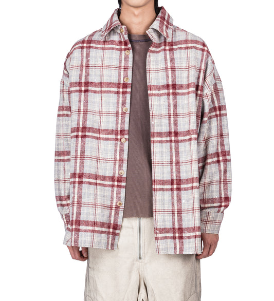 VINTAGE FLANNEL LS SHIRT OLD RED