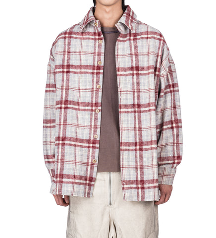 VINTAGE FLANNEL LS SHIRT OLD RED