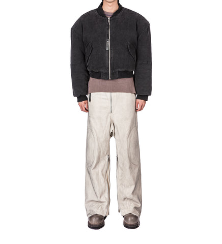RAT CROPPED BOMBER JACKET WASHED BLACK