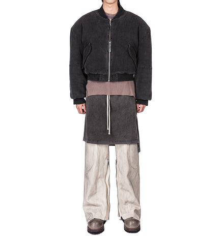 RAT CROPPED BOMBER JACKET WASHED BLACK