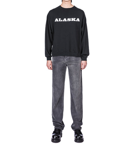 STRAIGHT LEG JEANS BLEACH GREY
