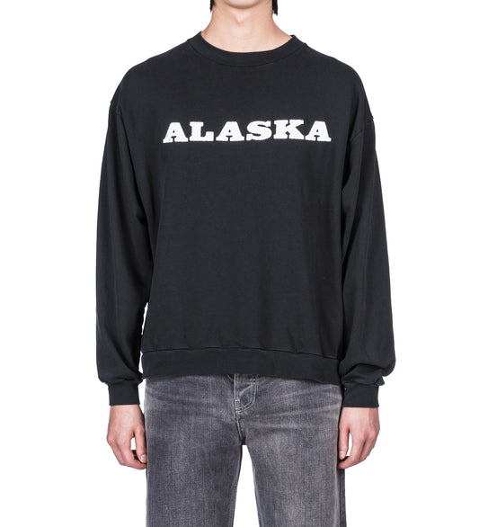 ALASKA CREWNECK VINTAGE BLACK