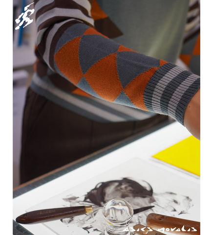 LARICOID KNIT JUMPER MIST/RUST