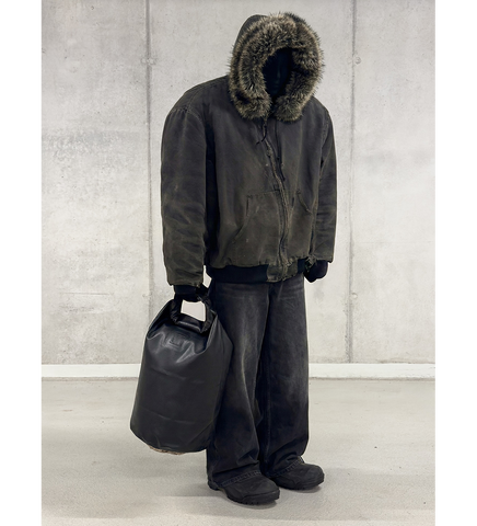 REWORKED BAGGY DENIM BLACK M#1