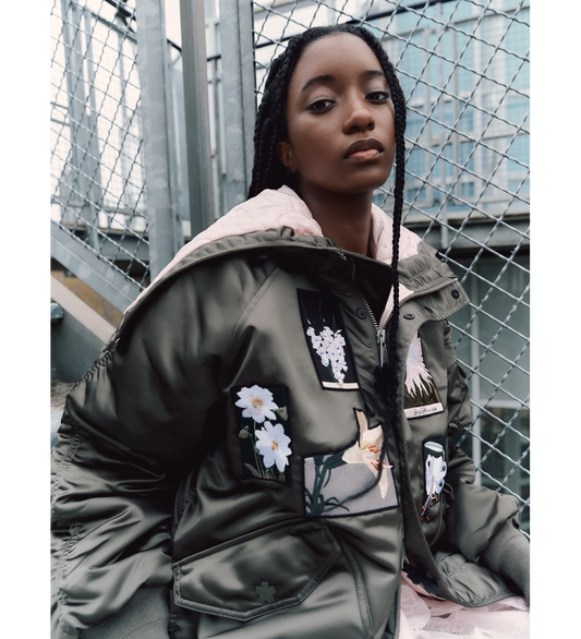 CECILIE BAHNSEN X ALPHA N-2B PATCH OS VINTAGE GREEN