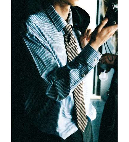 FORMAL TIE BROWN STRIPE