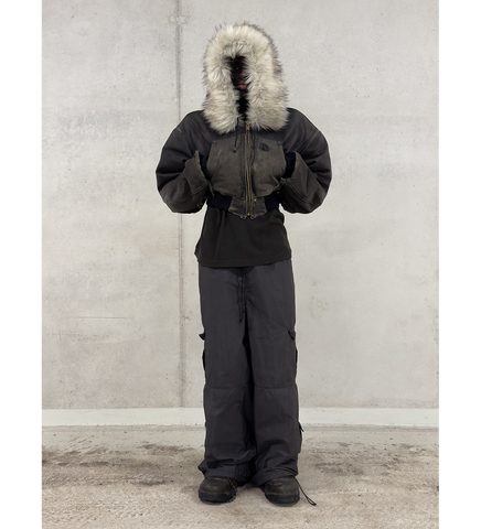 FUR WORK JACKET DARK EARTH