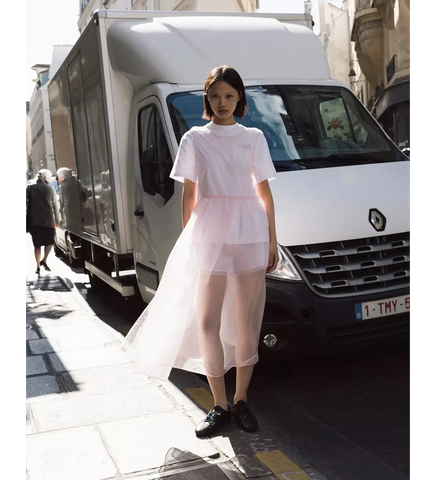 CBCAMILLA OVERLAY DRESS BLUSH PINK