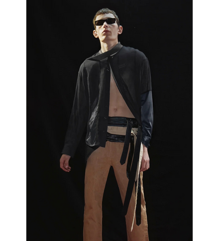 GURKHA BELT BEIGE DENIM