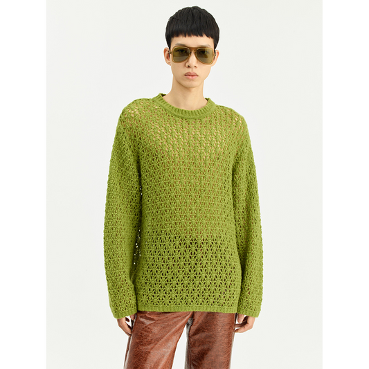 AKI SWEATER GREEN CASHMERE