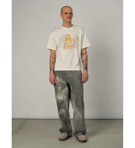NYMPH BAGGY DENIM PANTS BLACK