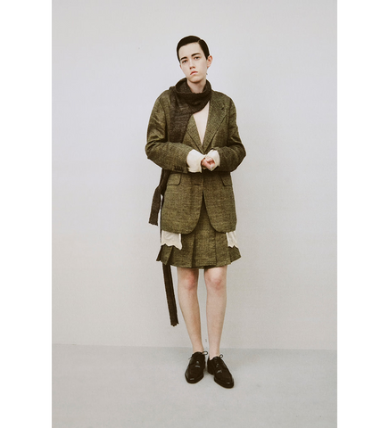 GIRDLE SKIRT DEEP HUSK SOFT GRAIN WEAVE