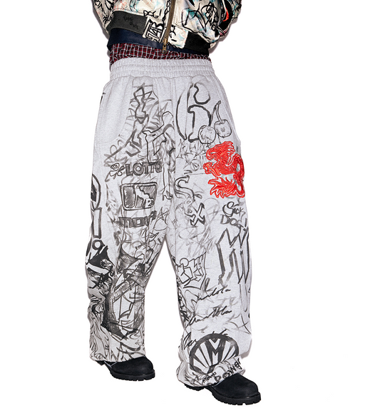 GRAFITTI TRACK PANTS GREY