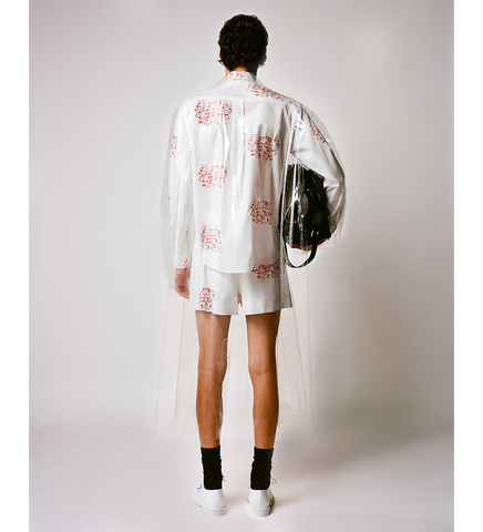 CLASSIC CONCEALED BUTTON SHIRT RED/WHITE