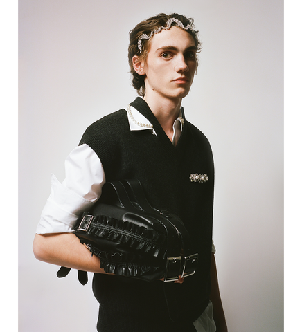 MERINO SEAM BITE VEST CHARCOAL/PEARL/CLEAR
