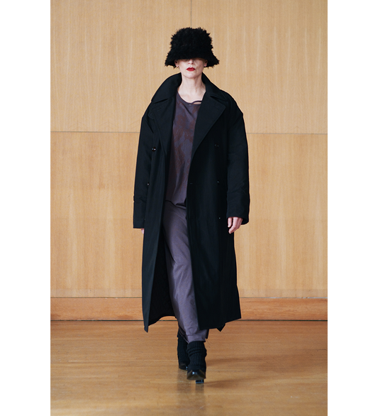 BUCKET HAT OMBRE BROWN HAIRY WOOL
