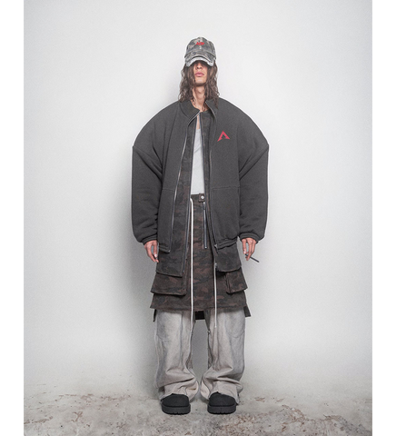 MEGA TRACK JACKET WASHED GREY