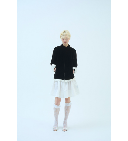 GATHERED SKIRT WHITE