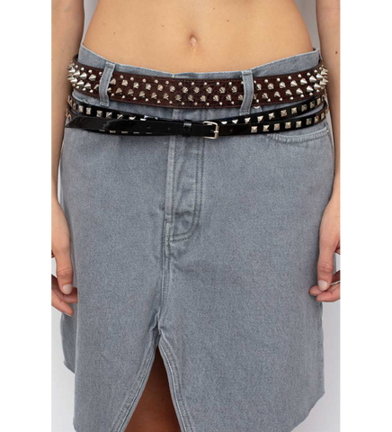 TRIPPLE BELT BLACK/BROWN