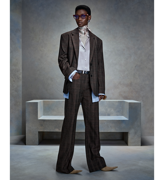 POLTANA MOULINE WO BLEND BROWN/BLACK