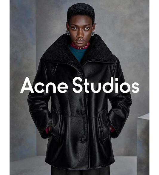 LEATHER SHEARLING DUFFLE COAT BLACK