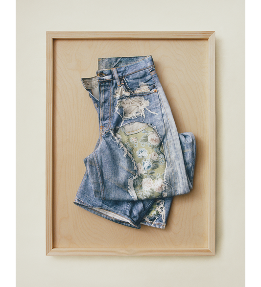 1981 U TLO DENIM ROSE PRINT MIDSUMMER BLUE/GREEN REGULAR
