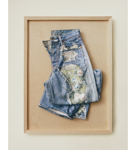 1981 U TLO DENIM ROSE PRINT MIDSUMMER BLUE/GREEN REGULAR