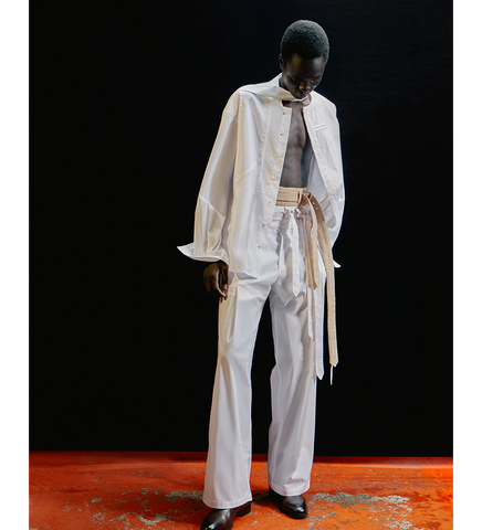 GURKHA ELASTICCATED TROUSERS WHITE