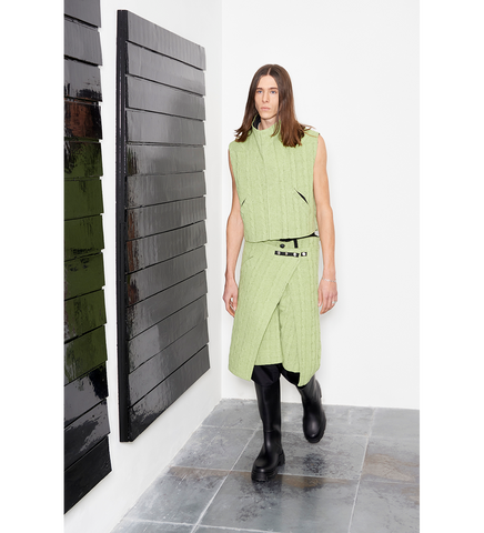 A-LINE VENT SHORT GREEN/BLACK