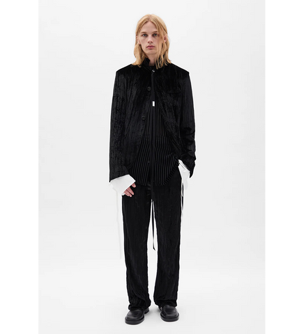 LEON VELVET TROUSERS BLACK