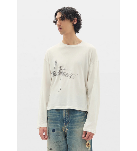 EMIL BOXY T-SHIRT CLASSROOM MEMORY IVORY