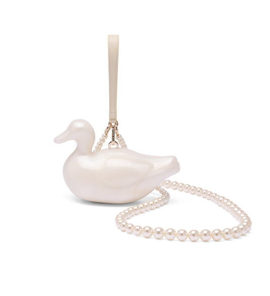 DUCK BAG W/PEARL CROSSBODY PEARL